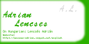 adrian lencses business card